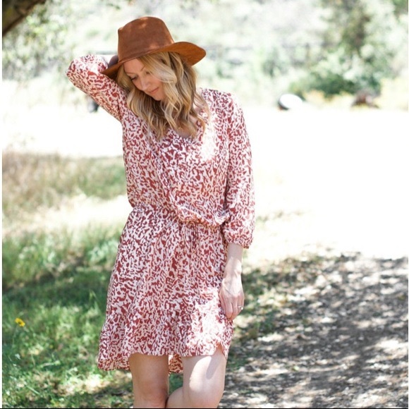 CAbi Dresses & Skirts - CAbi Sienna Ruffle Trim Pattern Dress 5406 XS